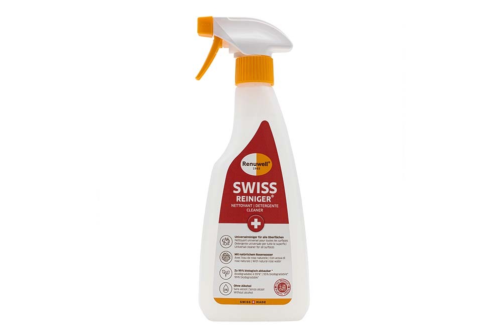 Renuwell SWISS UNIVERSALREINIGER 500ml Pflegemittel für Tische Schränke Stühle