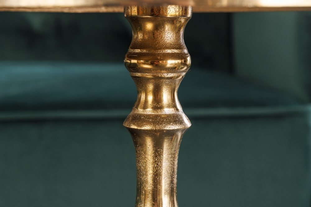 Barock Beistelltisch SAVOY 55cm gold Metall Dreibein rund Vintage
