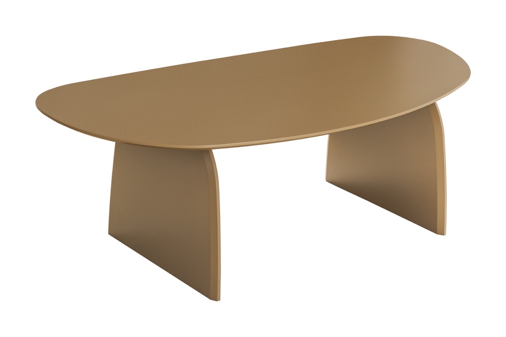 Design Couchtisch ORBIT 120cm greige organische Form