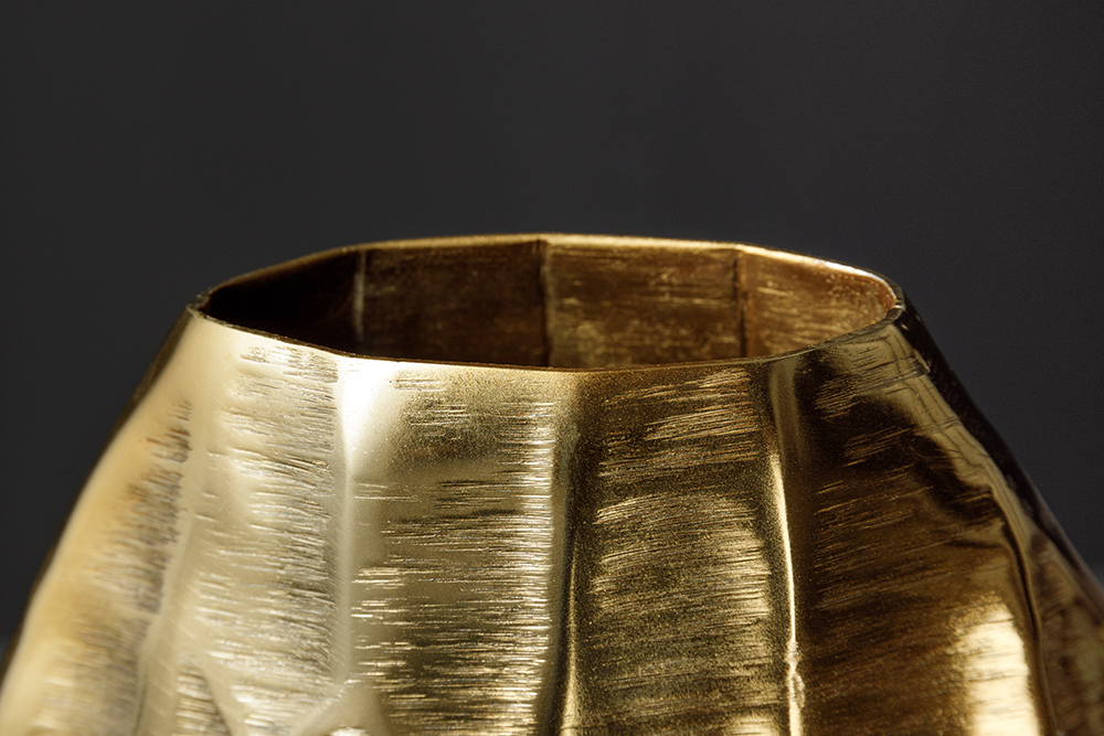 Elegante Vase ORGANIC ORIENT 44cm gold Hammerschlag Design