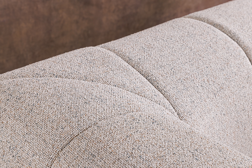 Modernes Ecksofa ZERO GRAVITY 240cm graphit beige Strukturstoff 3-Sitzer Couch