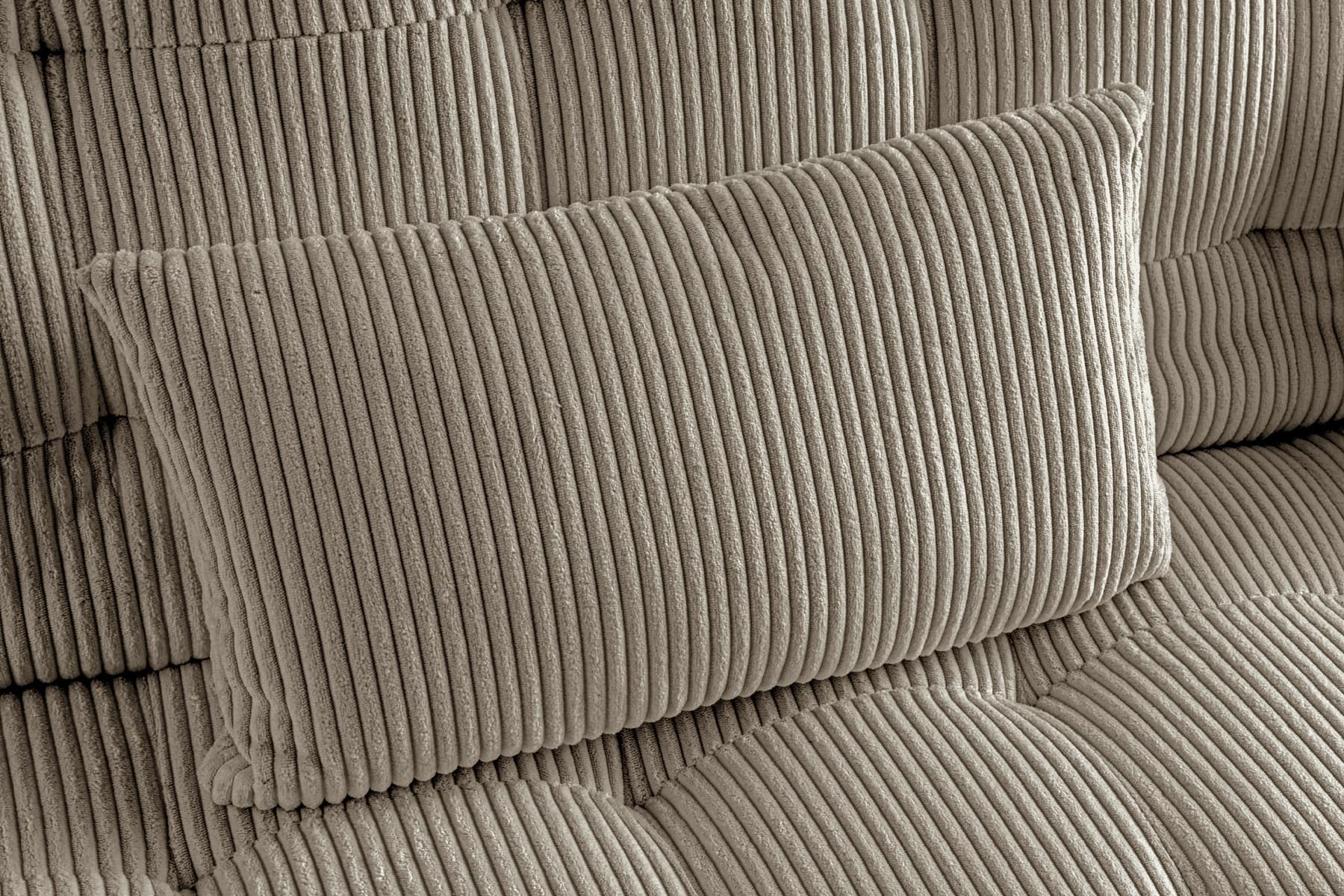 Modernes Schlafsofa JAZZ 190cm greige Cord 3-Sitzer Couch