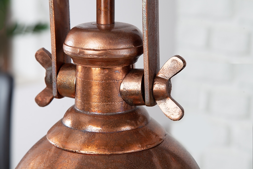 Design Hängelampe INDUSTRIAL 45cm kupfer geflammt Industrial Stil
