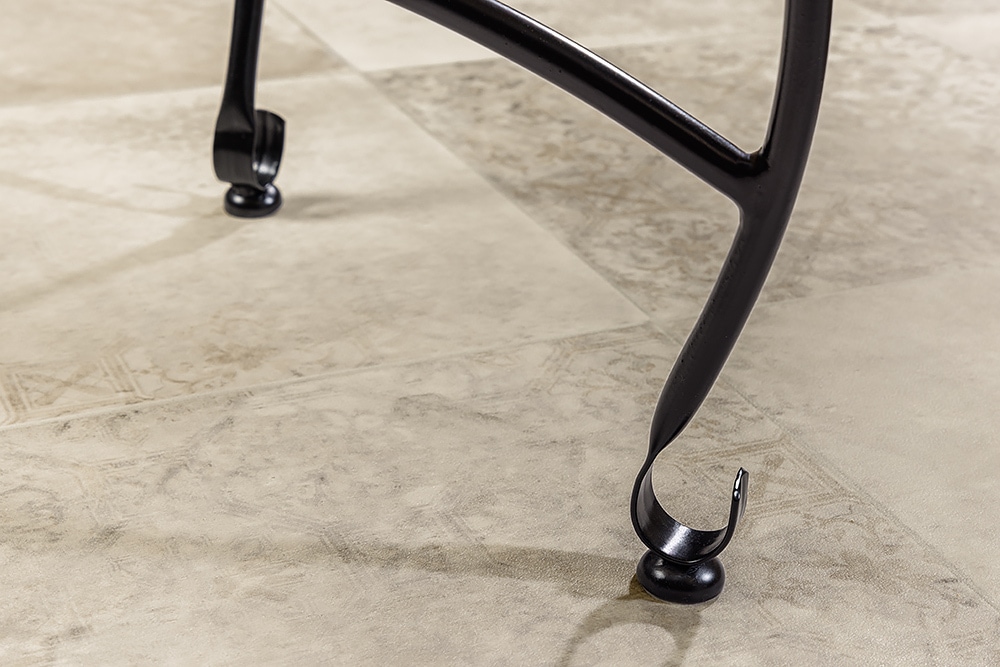 Runder Beistelltisch MARRAKESCH 40cm silber Teetisch abnehmbares Tablett klappbar