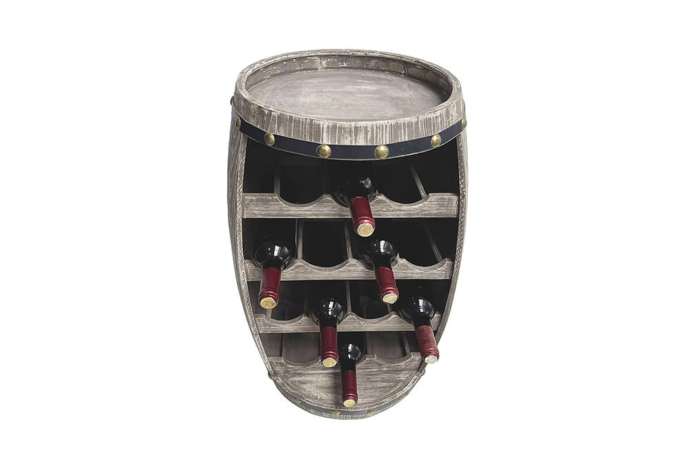 Authentisches Weinregal BODEGA 65cm natur Pinie Weinfass Shabby Chic