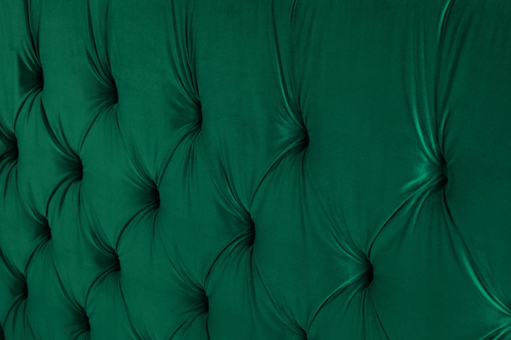 Design Boxbett PARIS 180x200cm dunkelgrün Samt Chesterfield Doppelbett