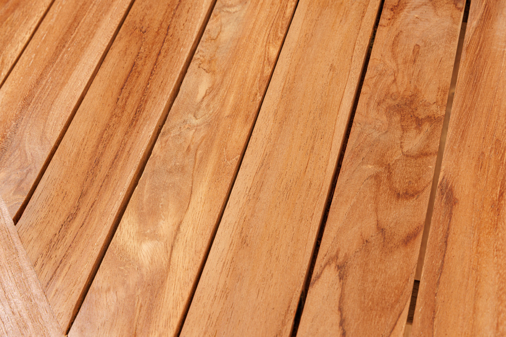 Massiver Gartentisch EMPIRE TEAK 120cm natur Teakholz rund klappbar Outdoor Balkontisch