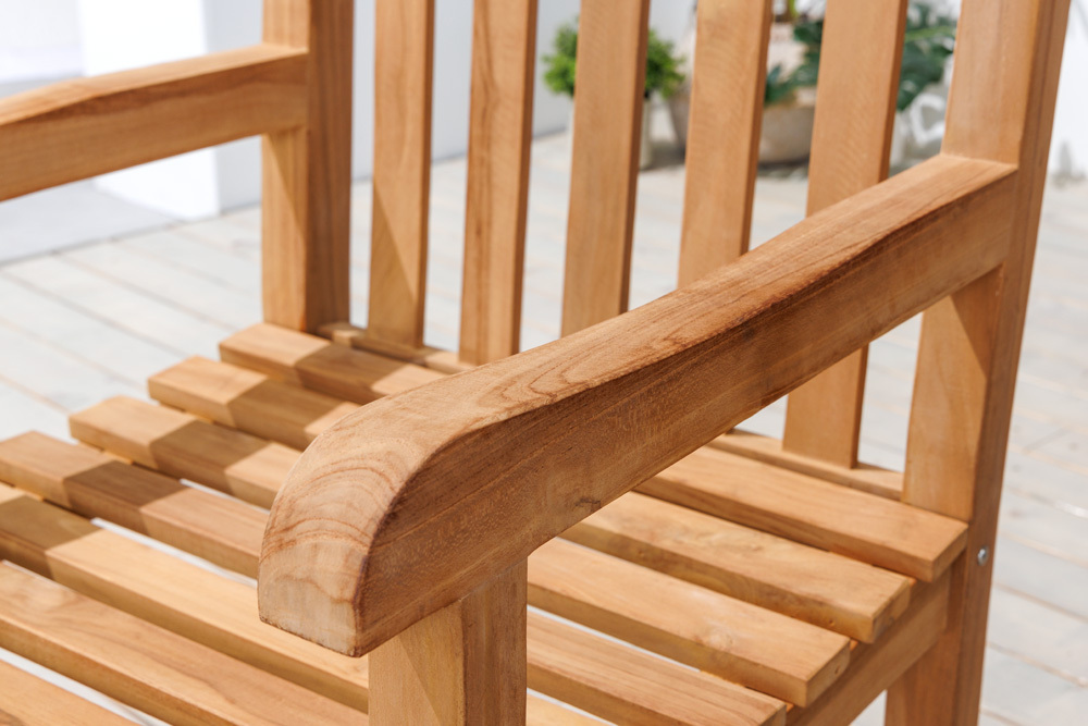 Massiver Gartenstuhl EMPIRE TEAK natur Teakholz Outdoor
