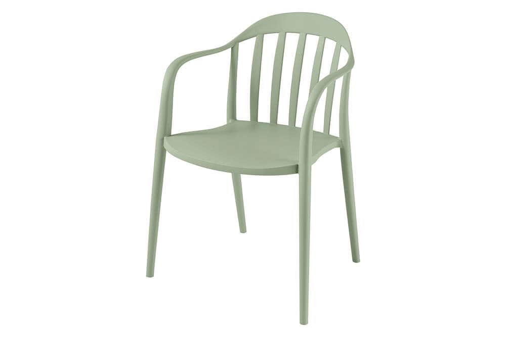 In- und Outdoor Stuhl STUDIO ITALIA salbei stapelbar Kunststoff Gartenstuhl