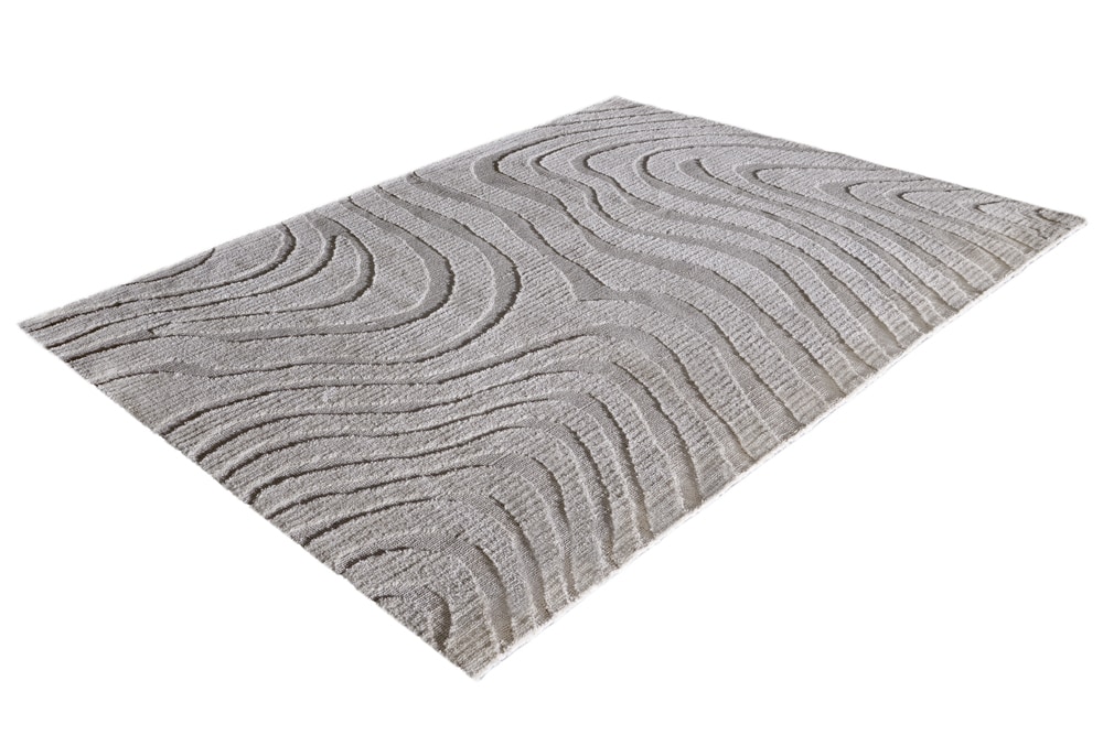 Design Teppich WAVE 240x170cm grau 3D-Effekt