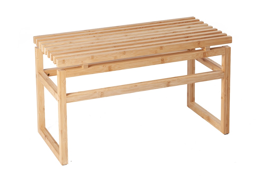 Design Sitzbank LAGOON SPA 75cm Bambusholz Badezimmerbank