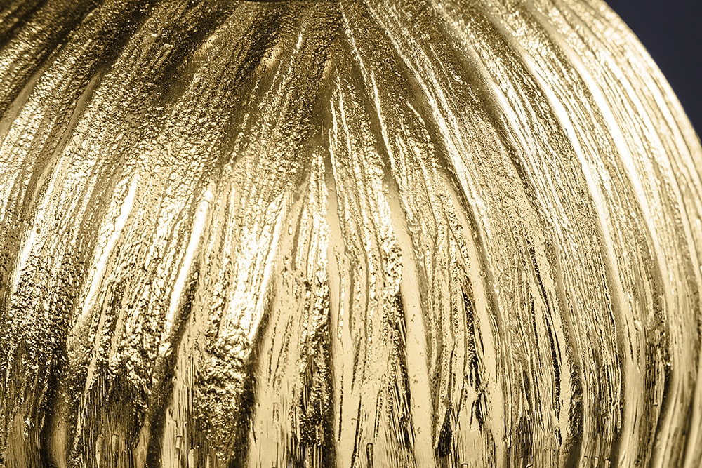 Handgefertigte Deko-Vase ELEGANCE 25cm gold antik Hammerschlag Design