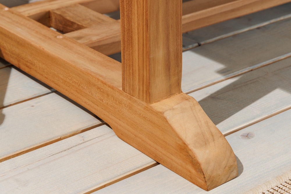 Ausziehbarer Gartentisch EMPIRE TEAK 170-230cm natur Teakholz massiv wetterfest