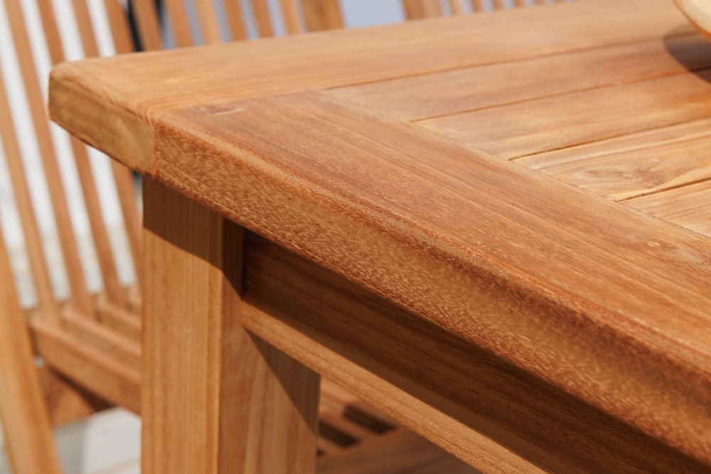 Massiver Gartentisch EMPIRE TEAK 180cm natur Teakholz