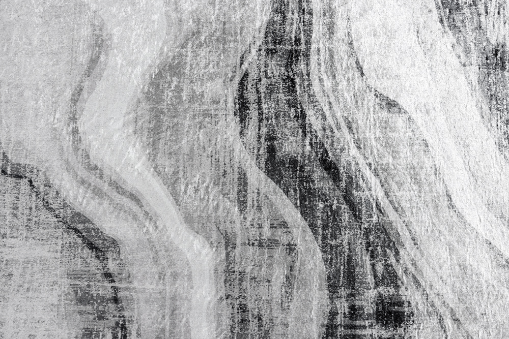 Design Teppich ART RUGS 230x160cm grau weiß Flachgewebe Indoor