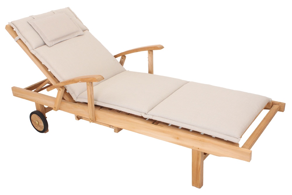 Outdoor Kissen ROG 58x196cm beige Polster-Auflage für Gartenliege