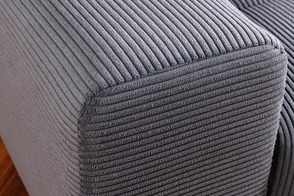 Modernes XXL Sofa ELEGANCIA 285cm anthrazit Cord inklusive Kissen Bigsofa