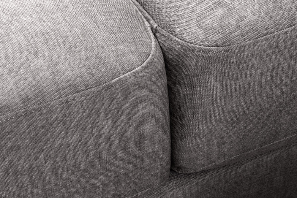 Großes Sofa LOFT 210cm grau Vogue Velours Samt 3-Sitzer Couch Taschenfederkern