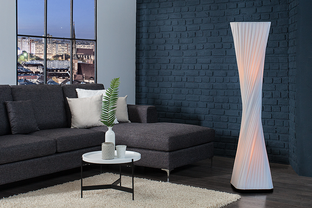 Moderne Design Stehlampe PARIS X 120cm weiß Stehleuchte