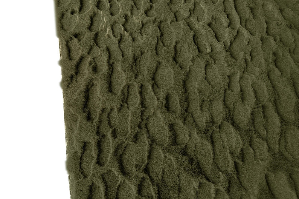 3D Hochflor Teppich DUNE 230x160cm dunkelgrün Hoch-Tief-Effekt