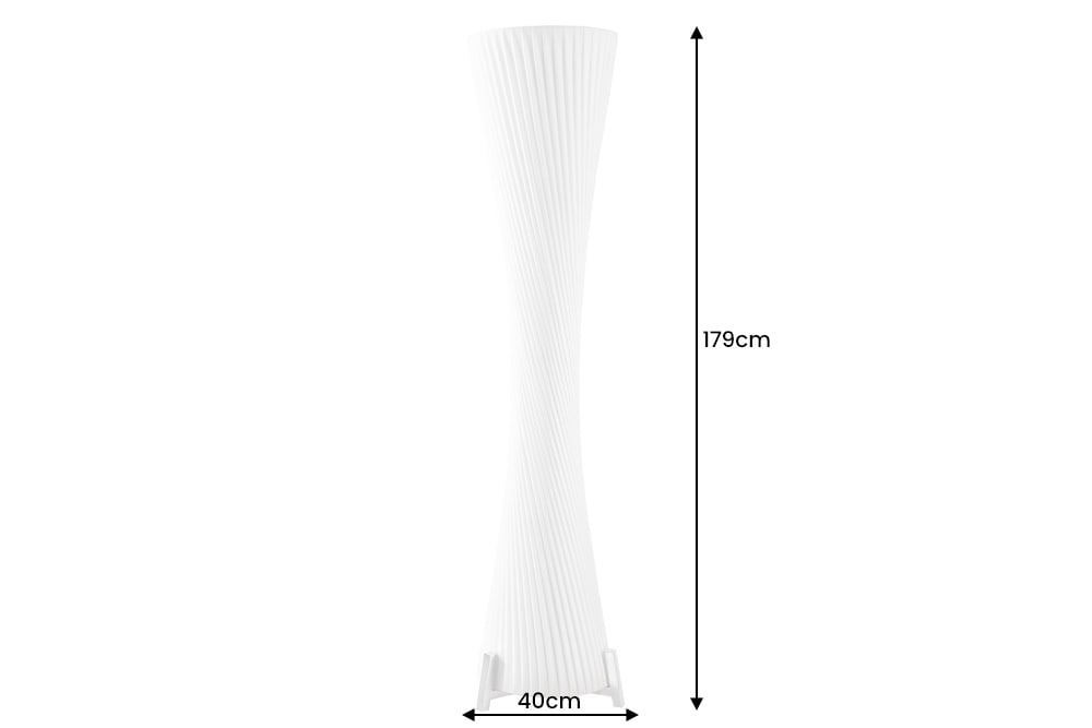 Moderne Design Stehlampe PARIS X 180cm weiß Stehleuchte