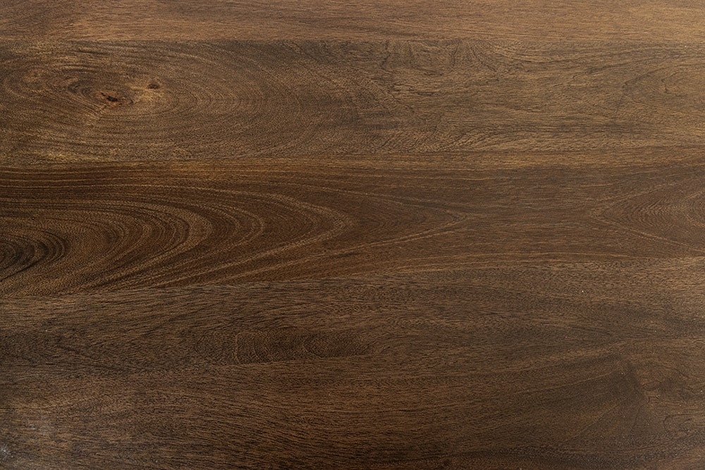 Design Esstisch GRAND 200cm dunkelbraun Mangoholz Bootsform mit Sockel