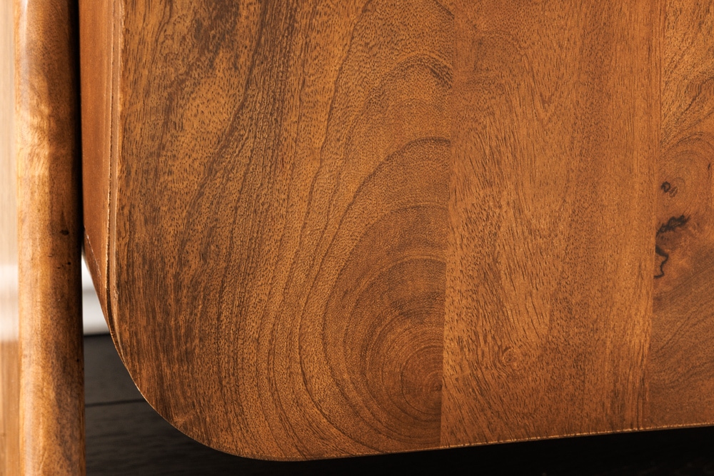 Massives TV-Board BRASIL 160cm braun Mangoholz drei Fächer Lowboard