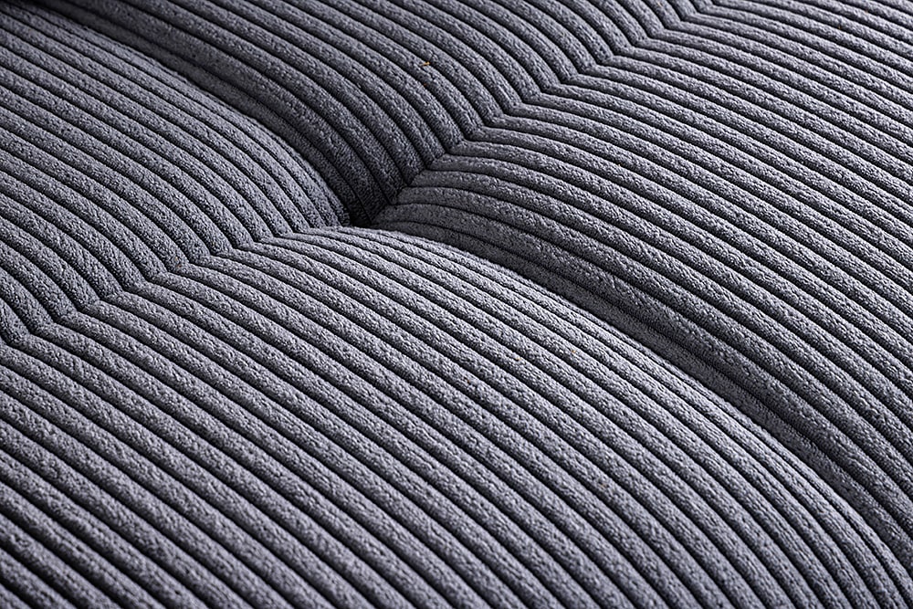 Modernes XXL Sofa ELEGANCIA 285cm anthrazit Cord inklusive Kissen Bigsofa