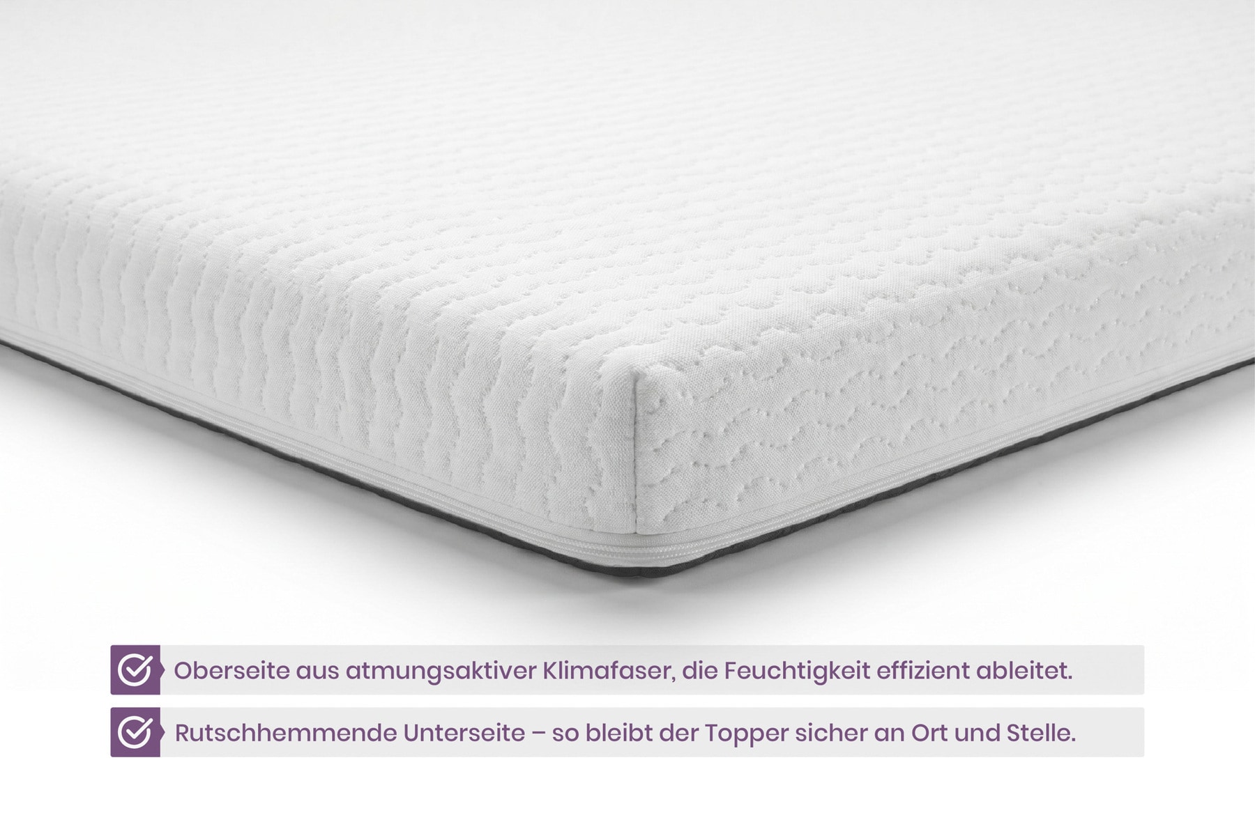 Bequemer Topper CLOUD FLEX 180x200cm weiß