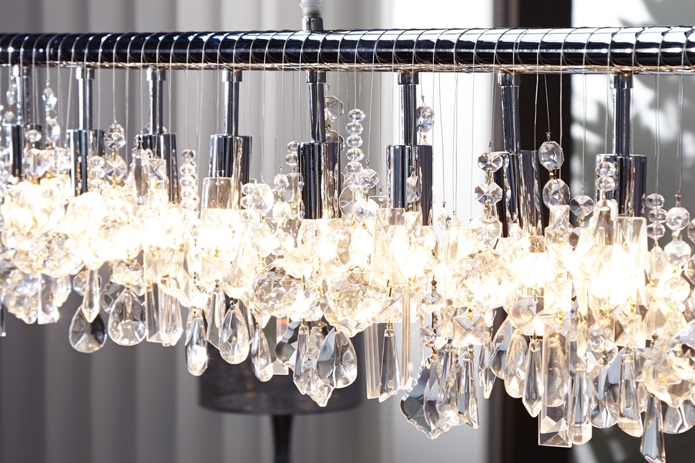 Extravagante Hängelampe DIAMONDS XL 120cm Kristall Lampe mit 9 Leuchten