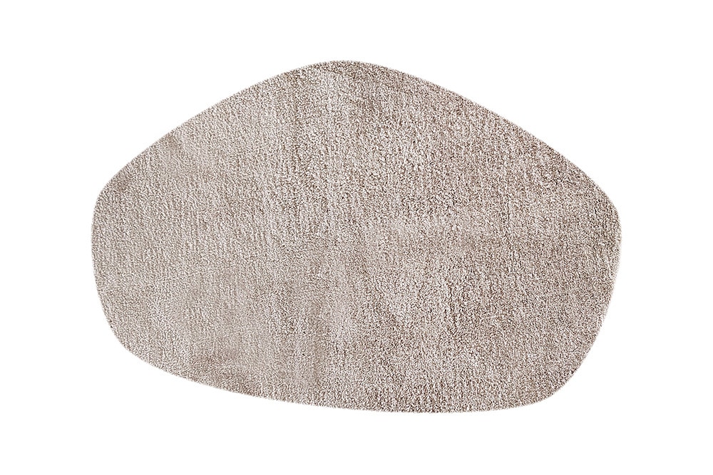 Design Teppich ORGANIC 230x160cm taupe Hochflor Indoor-Teppich organische Form