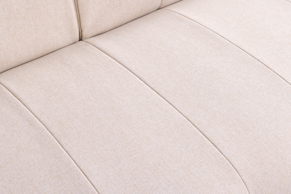 Schlafsofa DIVANI 220cm greige Strukturstoff 3-Sitzer mit Bettfunktion inkl. Kissen