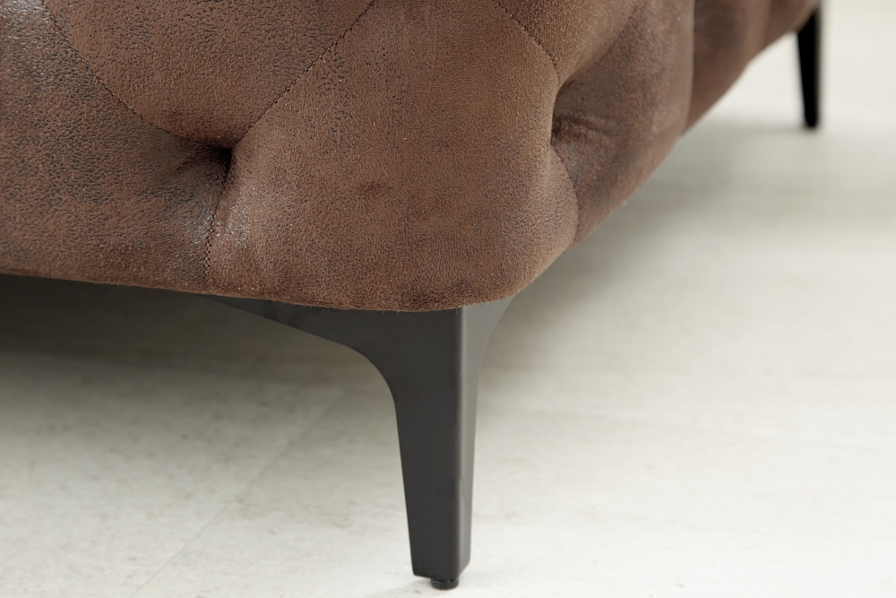 Chesterfield Sitzhocker MODERN BAROCK 90cm antik braun Fußhocker