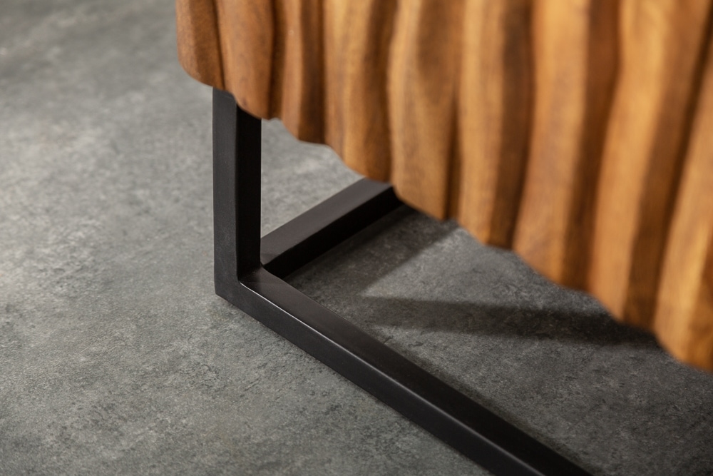 Massives Sideboard AMAZONAS 160cm Mangoholz natürliches Front Design