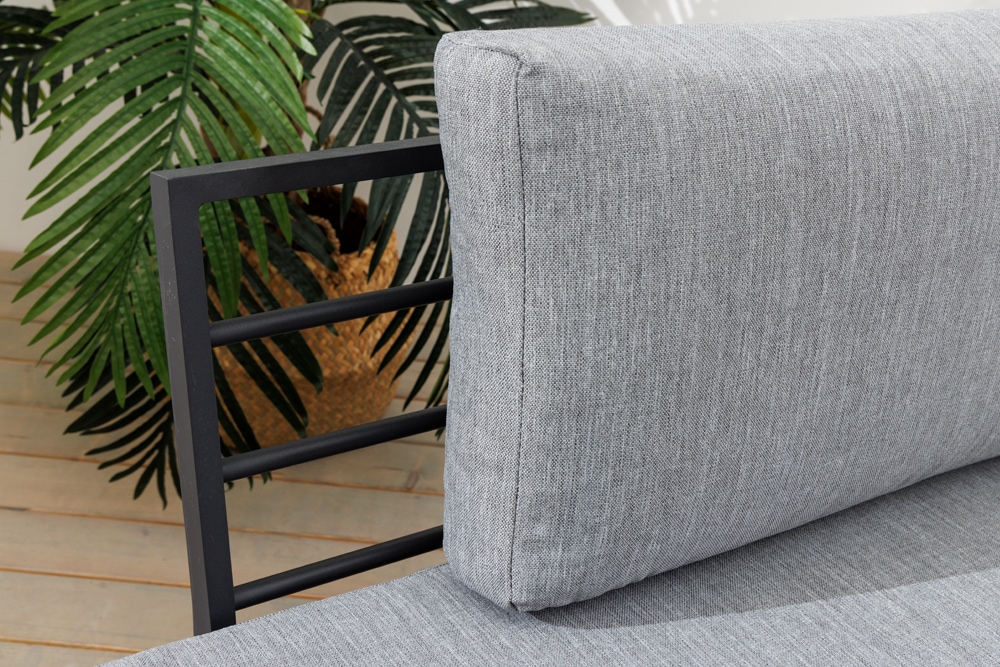 Verstellbare Gartenlounge MODULAR MIAMI 230cm grau natur anthrazit Gartensofa oder Gartenliege
