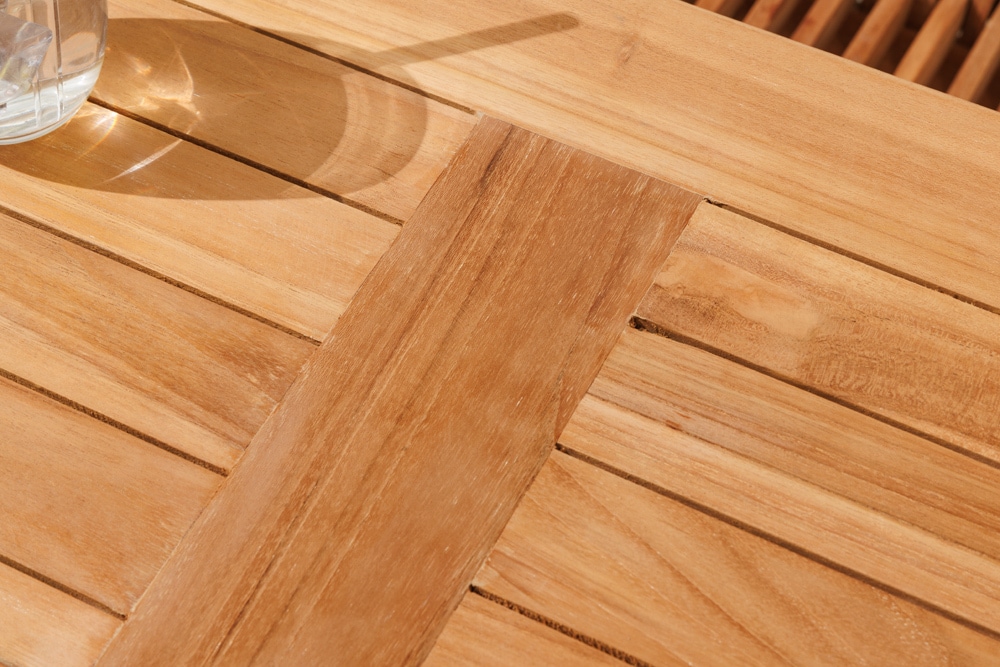 Massiver Gartentisch EMPIRE TEAK 150cm natur Teakholz