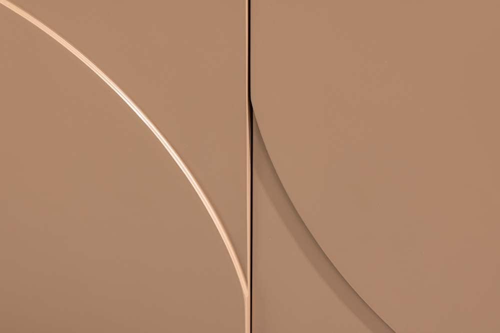 Design Sideboard SAVOY 180cm grau beige greige Travertin Keramik Stauraum 3D-Front