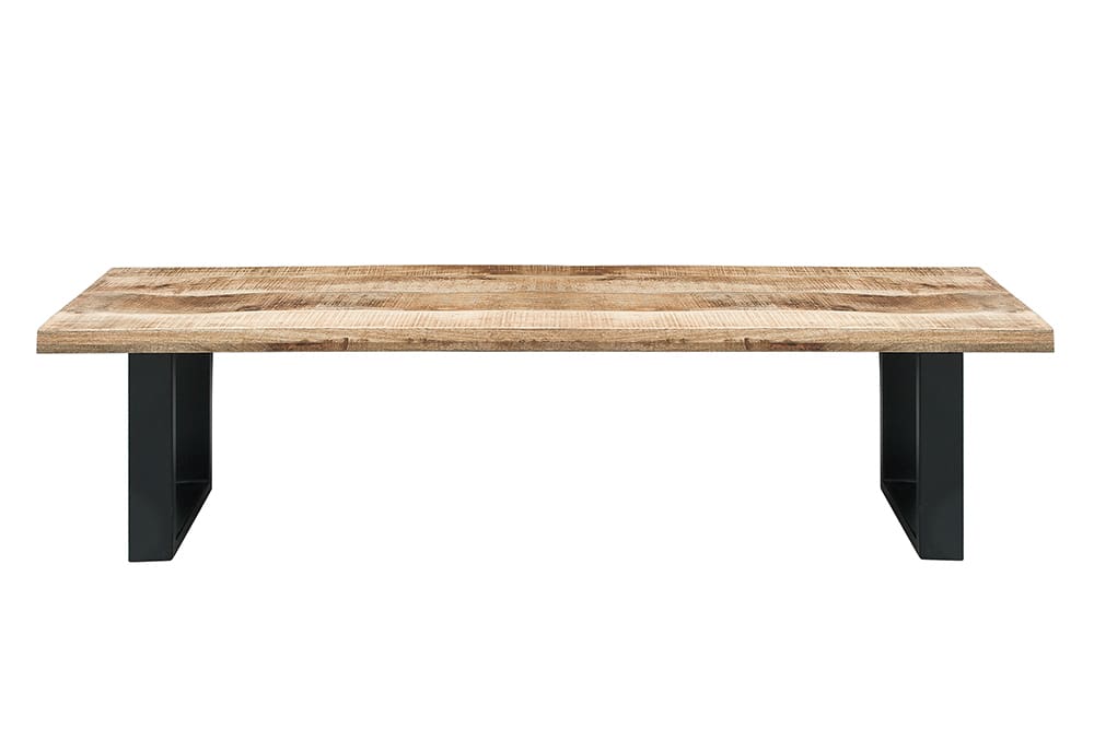 Design Sitzbank IRON CRAFT 170cm Mangoholz Eisen Industrial Design