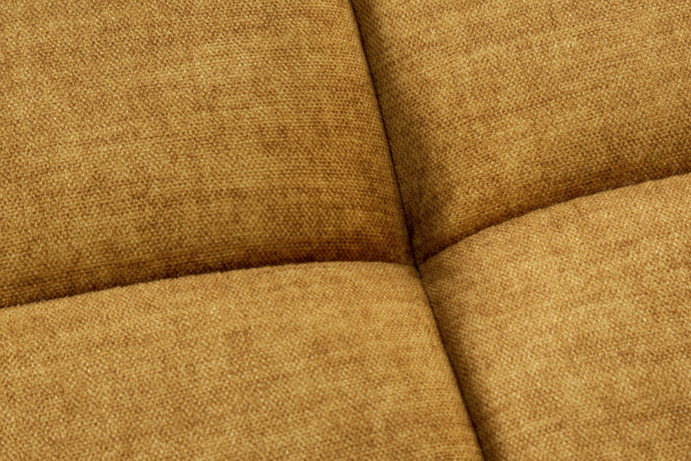 Extravaganter Hocker ELEGANCIA 110cm senfgelb Vogue Velours Samt mit Ziersteppung