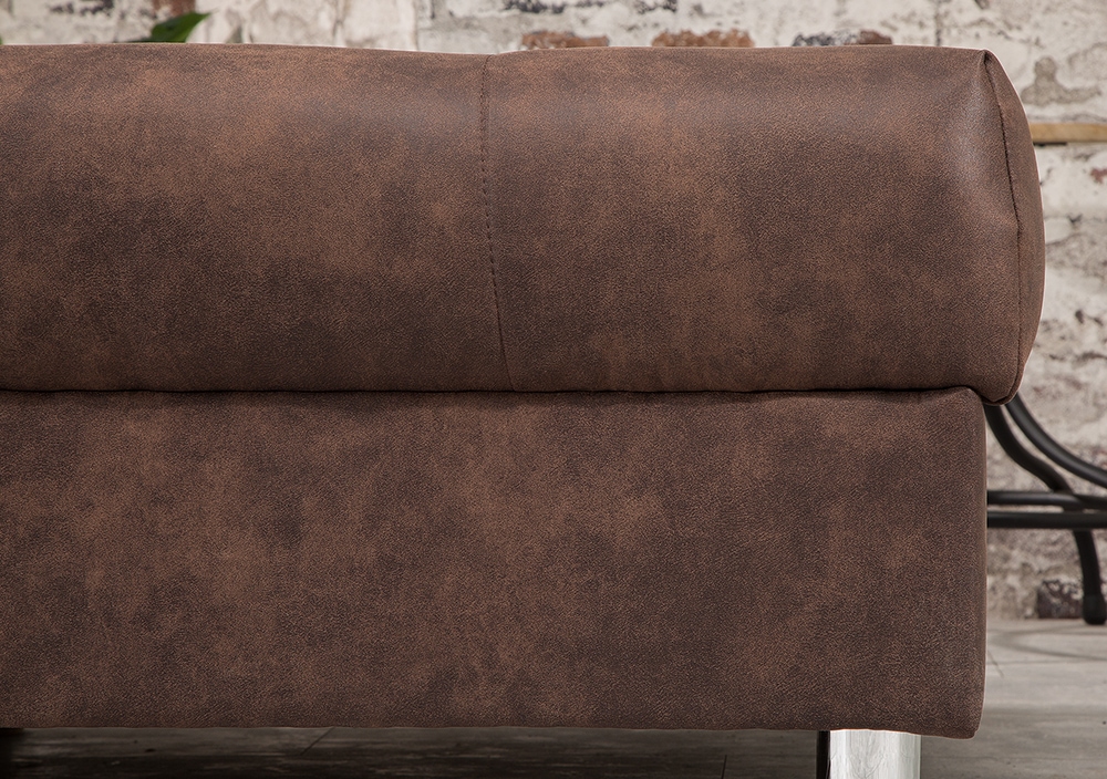 Moderne XXL Wohnlandschaft KENT 305cm antik braun Federkern Bigsofa inkl. Hocker