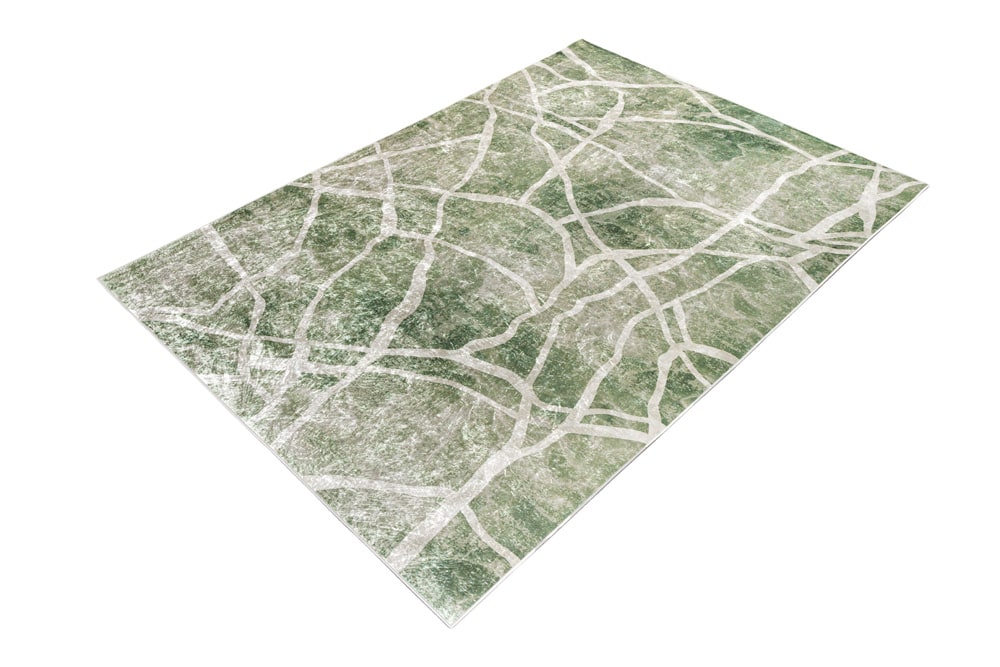 Moderner Teppich JUNGLE 230x160cm grün beige Flachgewebe Indoor-Teppich