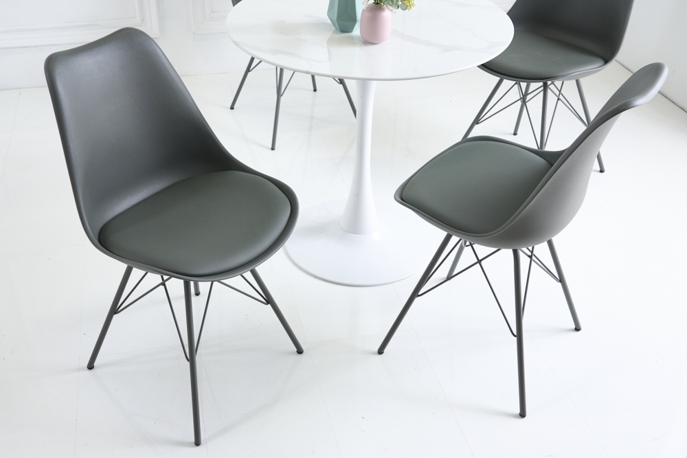 Retro Stuhl SCANDINAVIA MEISTERSTÜCK grau