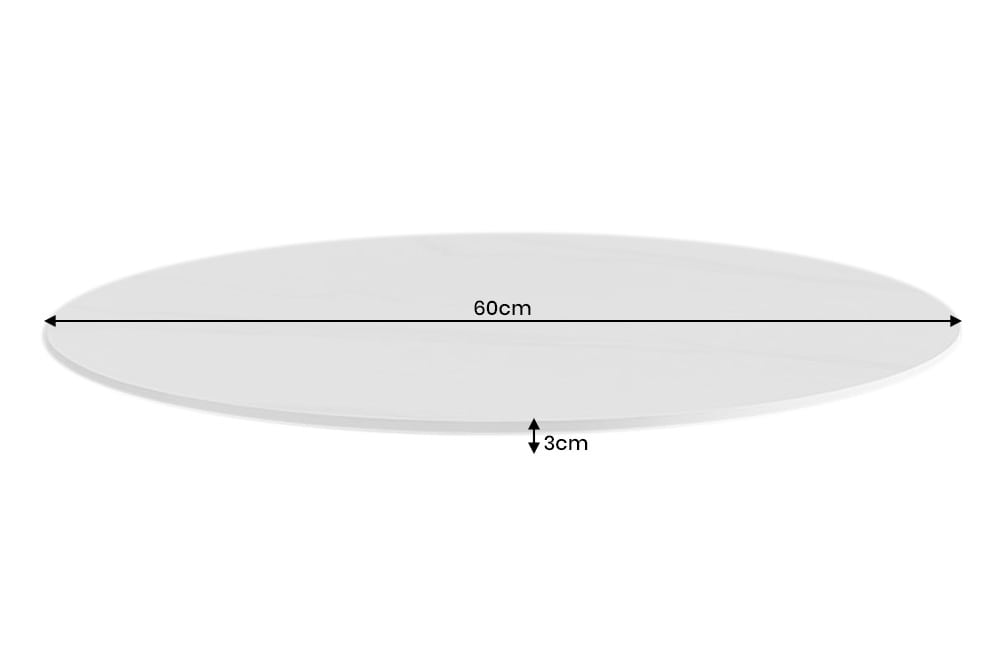 Drehbare Servierplatte SIGNATURE 60cm weiß Marmor Keramik rund