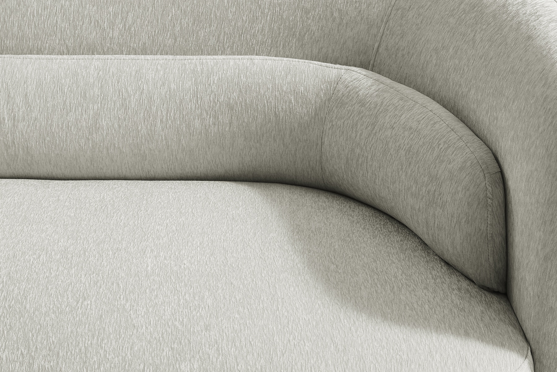 Design Sofa GATSBY 230cm greige Chenille Federkern 3-Sitzer Couch Rundum-Bezug