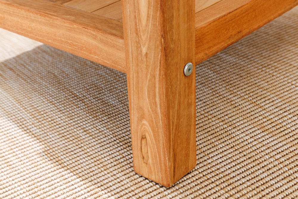 Massiver Beistelltisch EMPIRE TEAK 50cm natur Teakholz