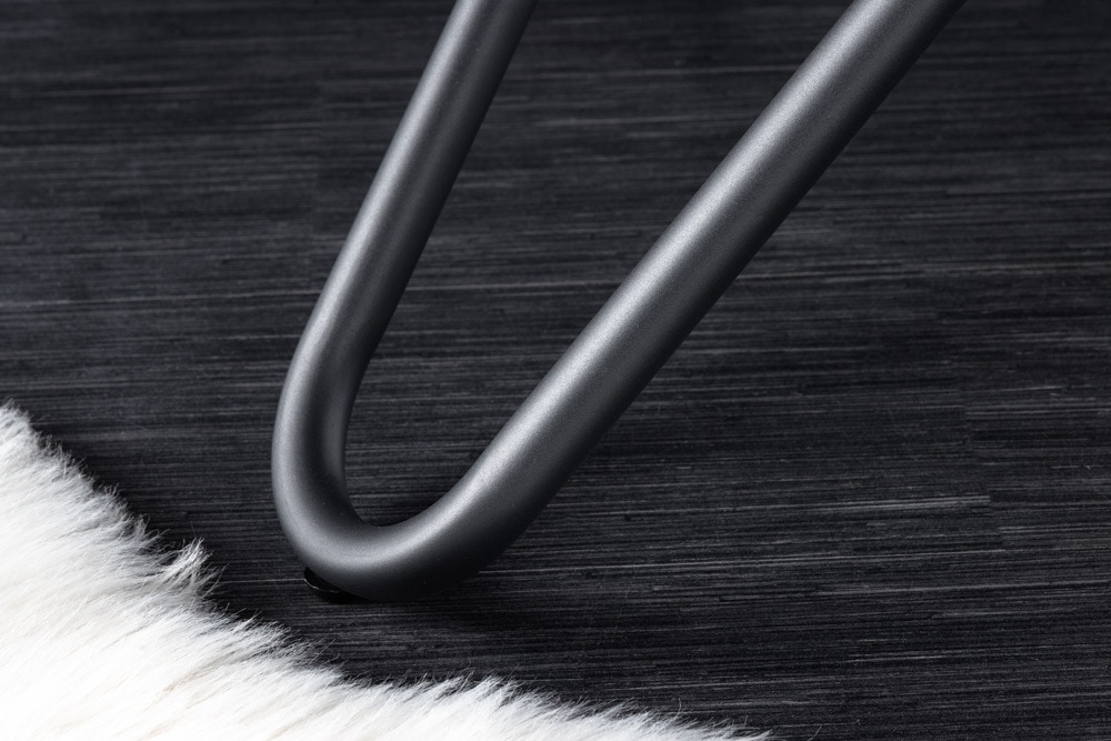 Runder Esstisch ELLIPSE 120cm Marmor weiß Keramik made in Italy Hairpin Legs
