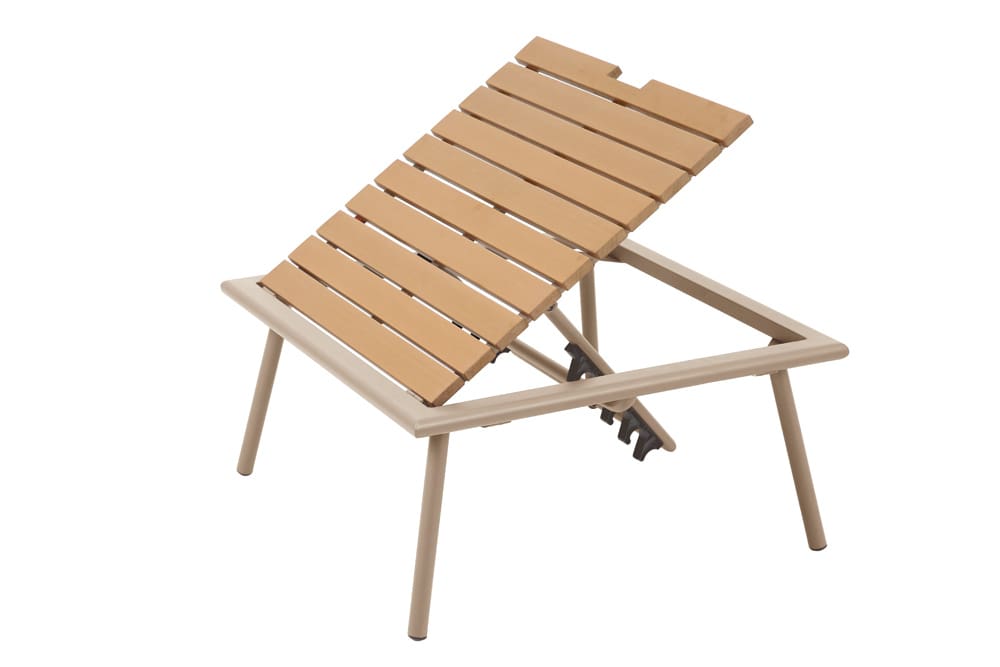 Outdoor Lounge Sitzgruppe MOBILE MODULAR greige mit Tisch wetterfest