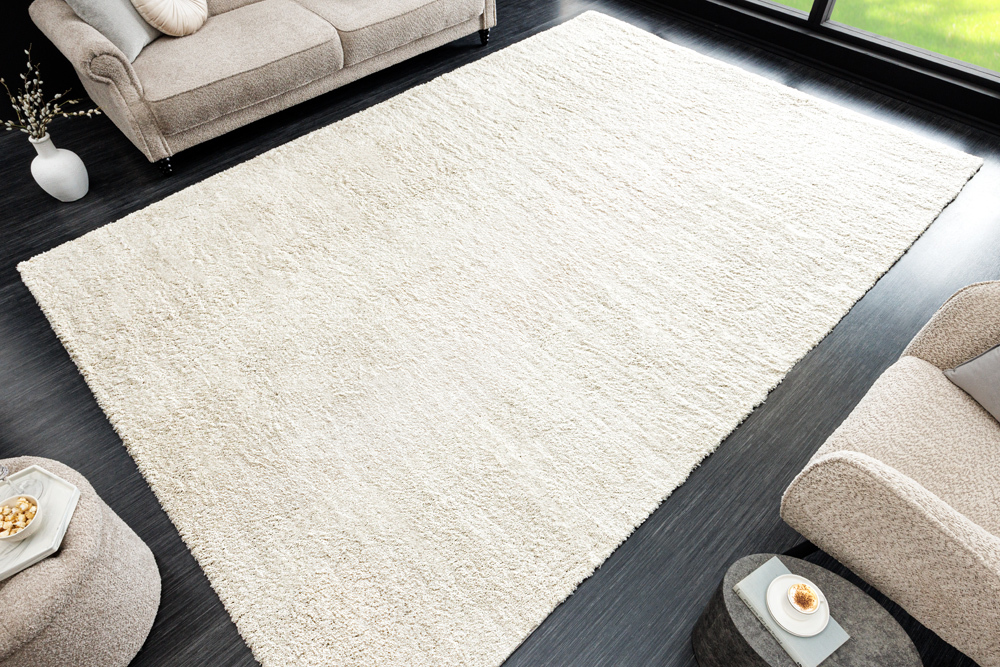 Design XXL Teppich CLOUD 9 350x240cm creme Hochflor Indoor-Teppich
