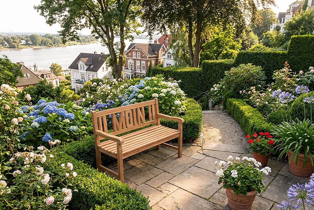 Massive Gartenbank EMPIRE TEAK Moin 120cm natur Teakholz