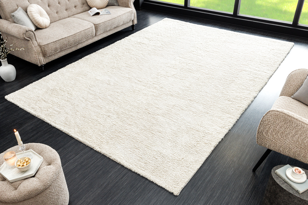 Design Teppich CLOUD 9 230x160cm creme Hochflor Indoor-Teppich
